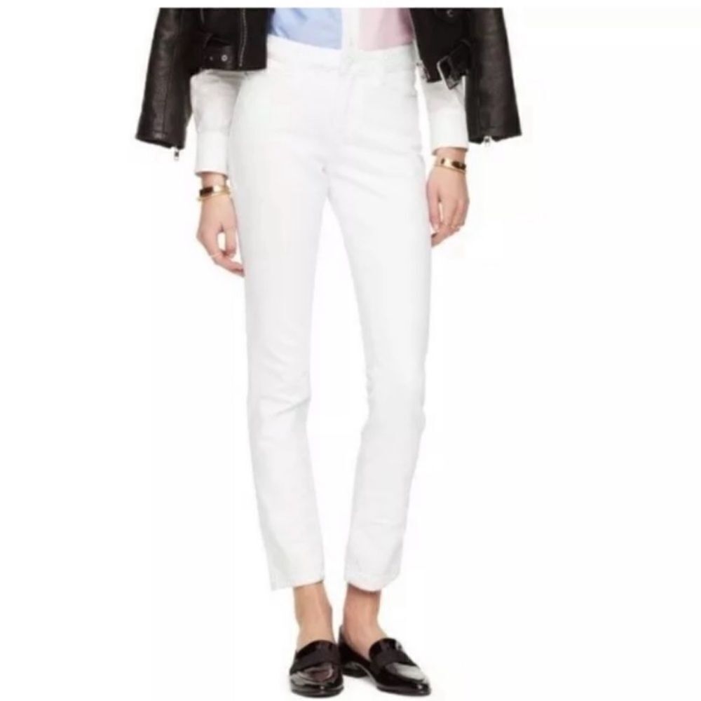 Kate Spade Broome Street Straight Leg Denim Pant - White